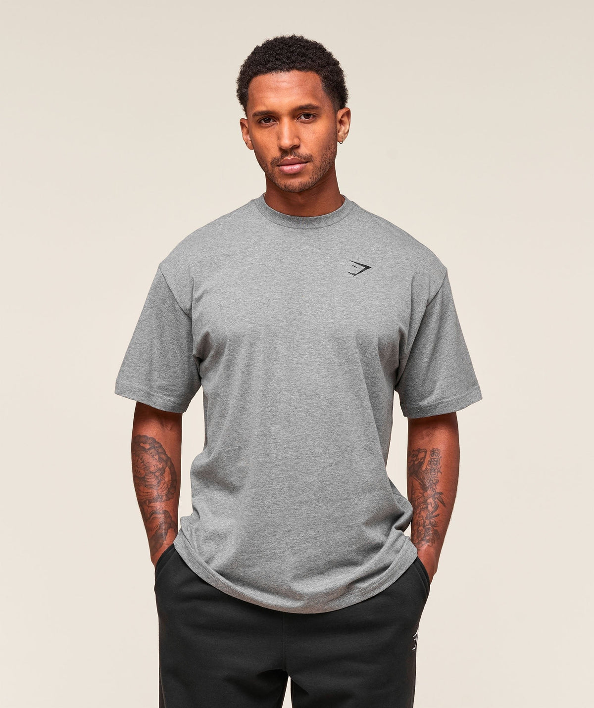 Gymshark Essential Short Sleeve Tee - Charcoal Grey Marl