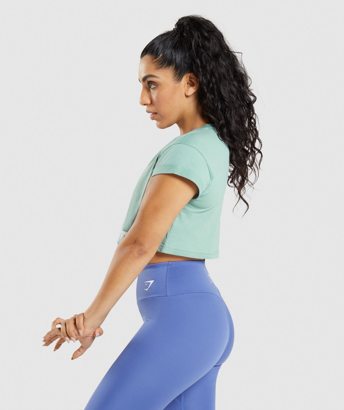Gymshark Fraction Crop Top - Blue