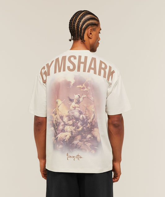 Gymshark x Frazetta Power Tee - Tinted White