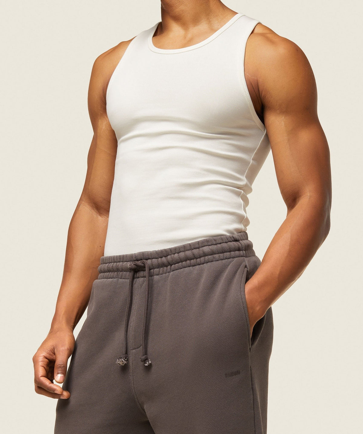 Gymshark Lifestyle Ribbed Tank - Soft White