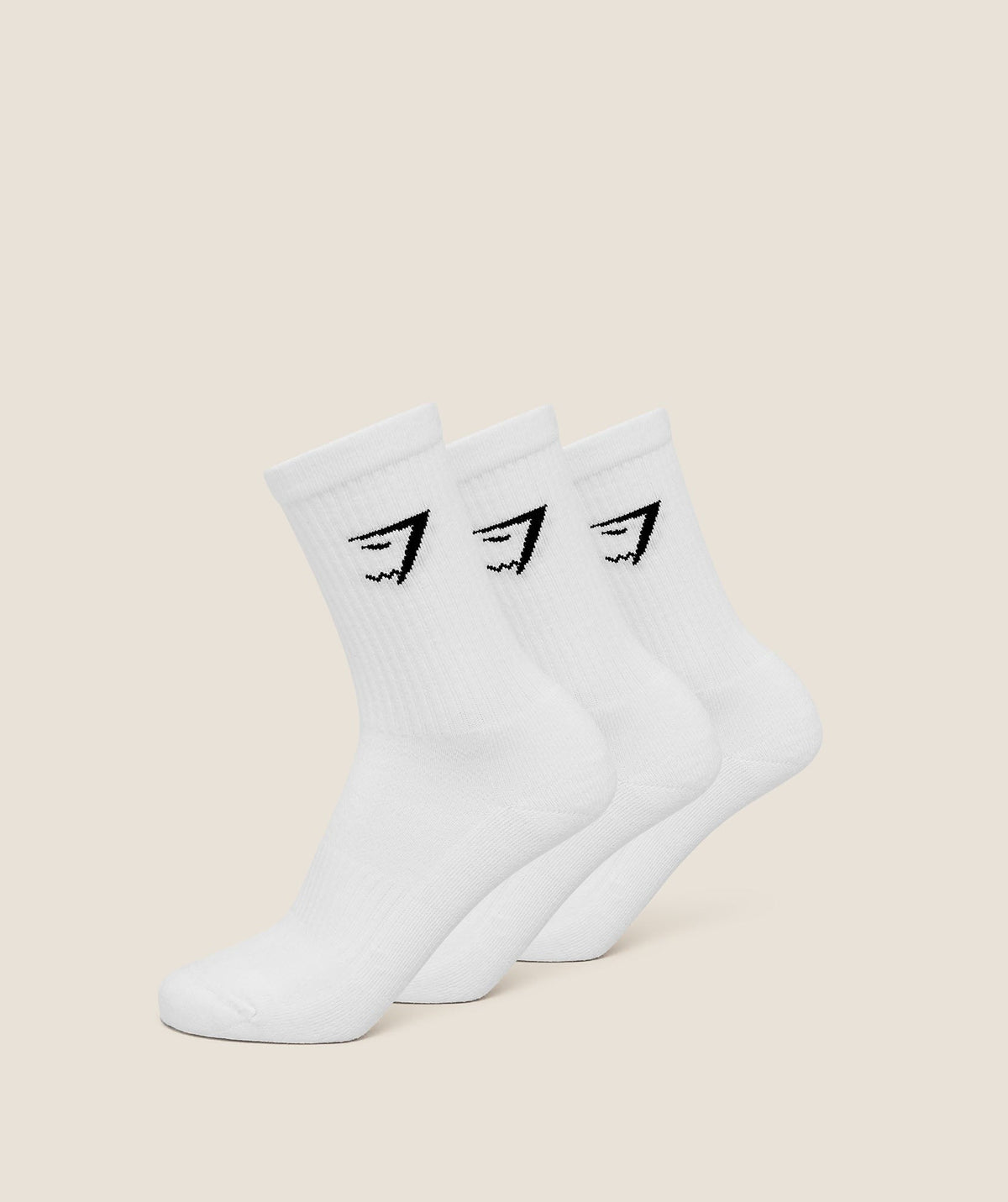 Gymshark Crew Socks 3pk - White