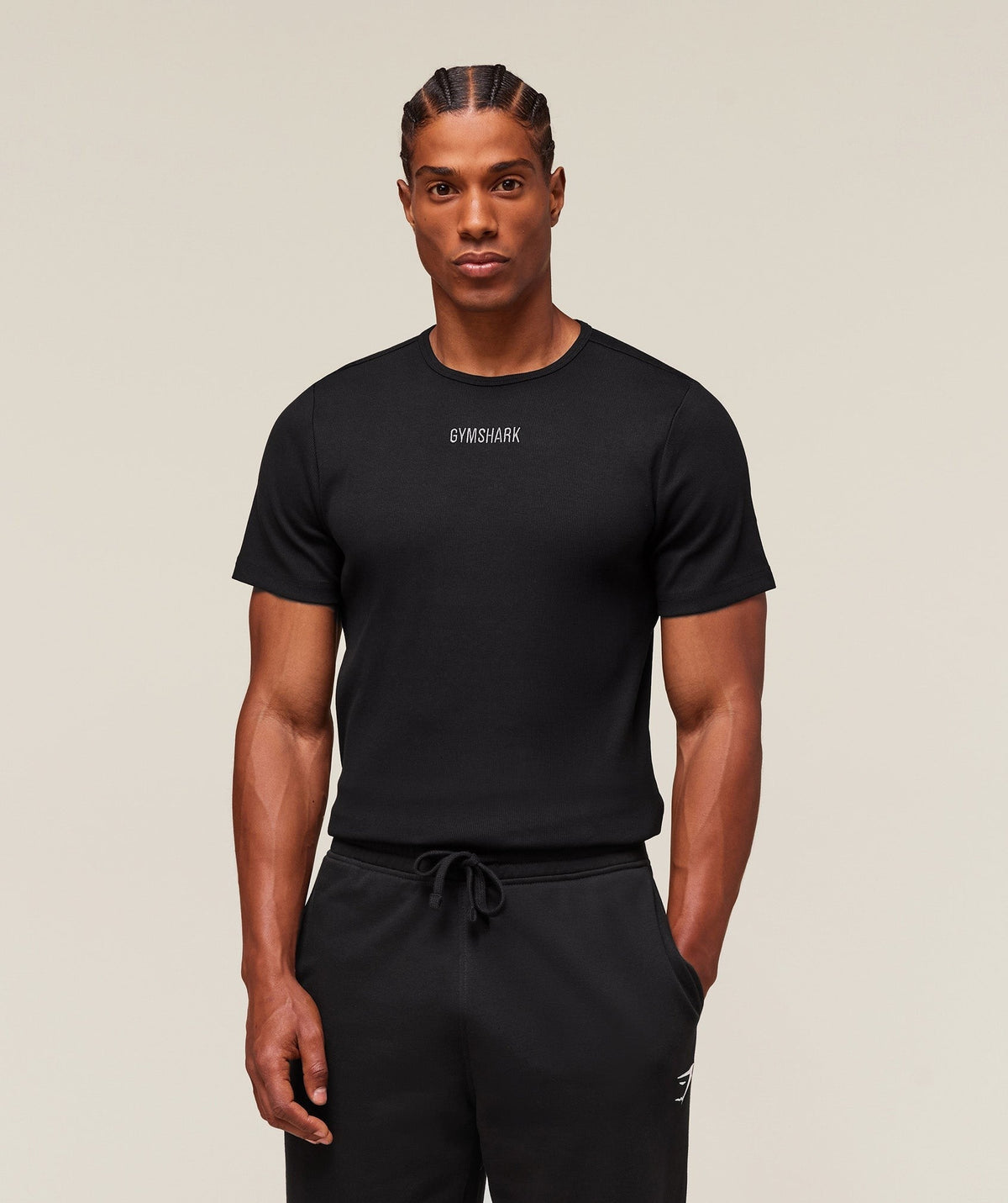 Gymshark Premium Ribbed Tee - Black