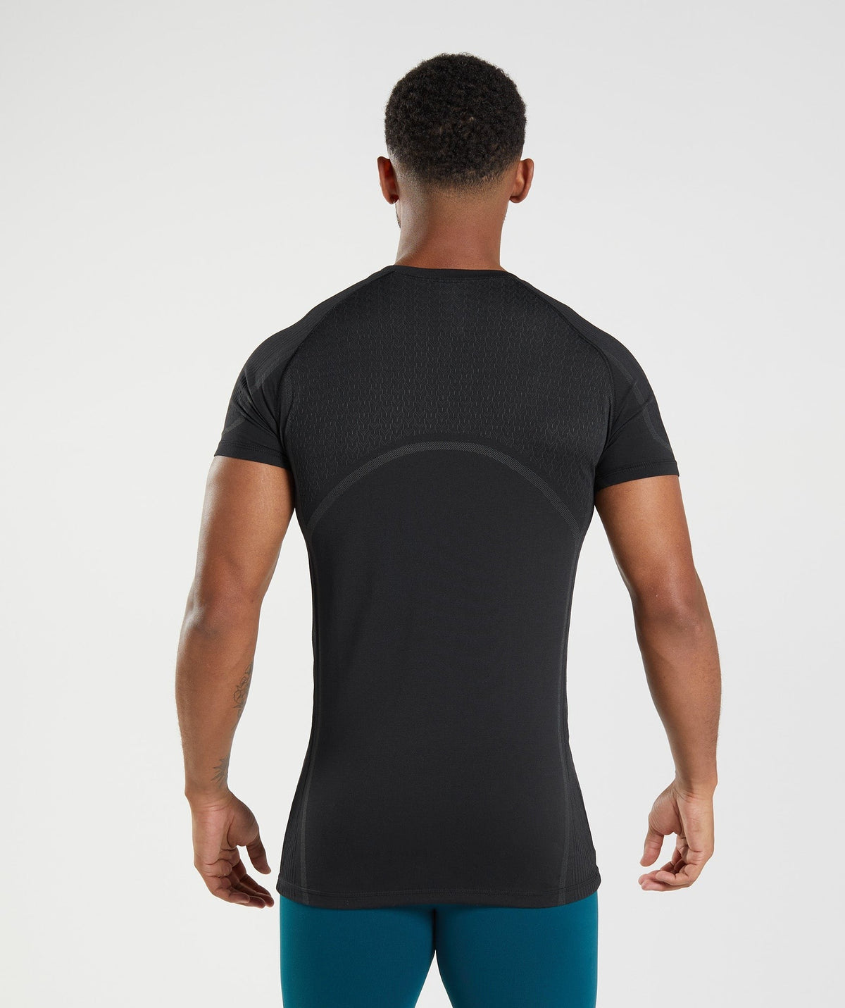 Gymshark 315 Seamless Tee - Black/Charcoal Grey