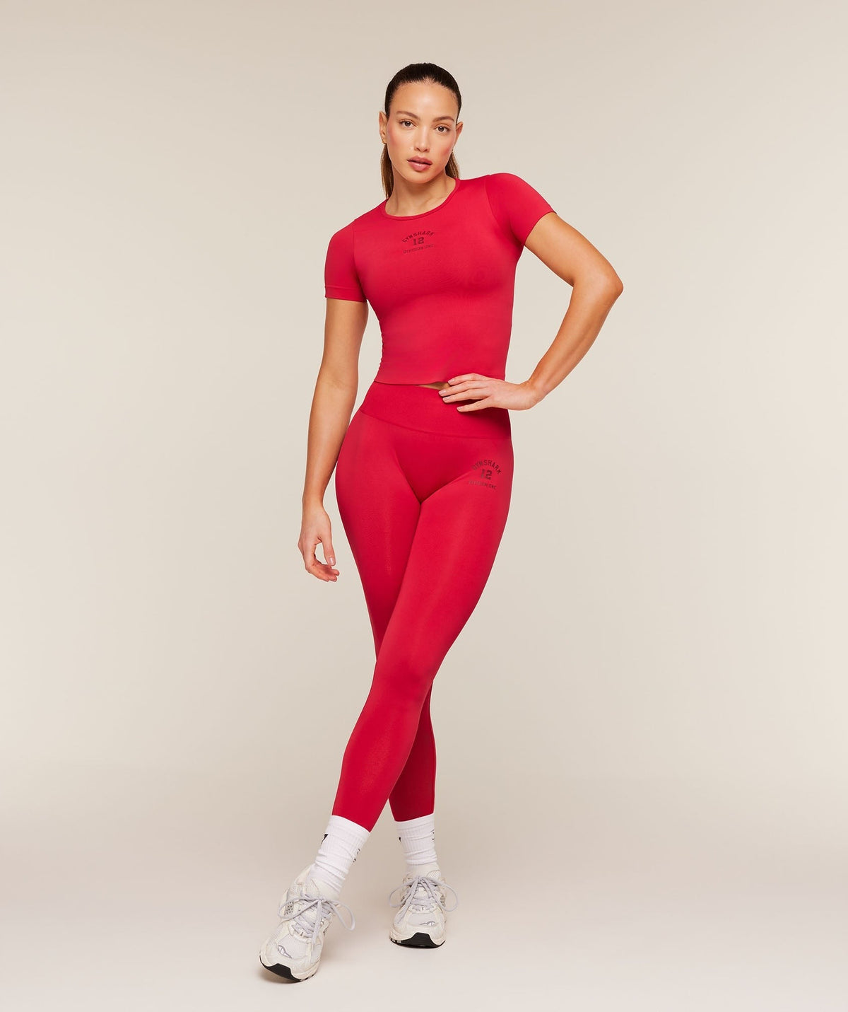 Gymshark Everyday Seamless Graphic Leggings - Conditioning Red