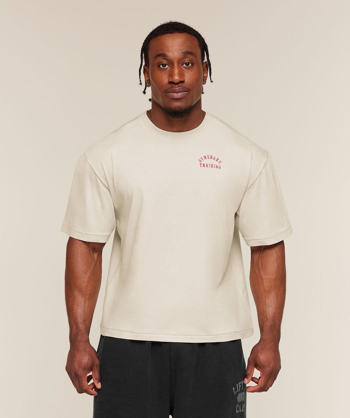 Gymshark Retro Collegiate Tee - Tinted White