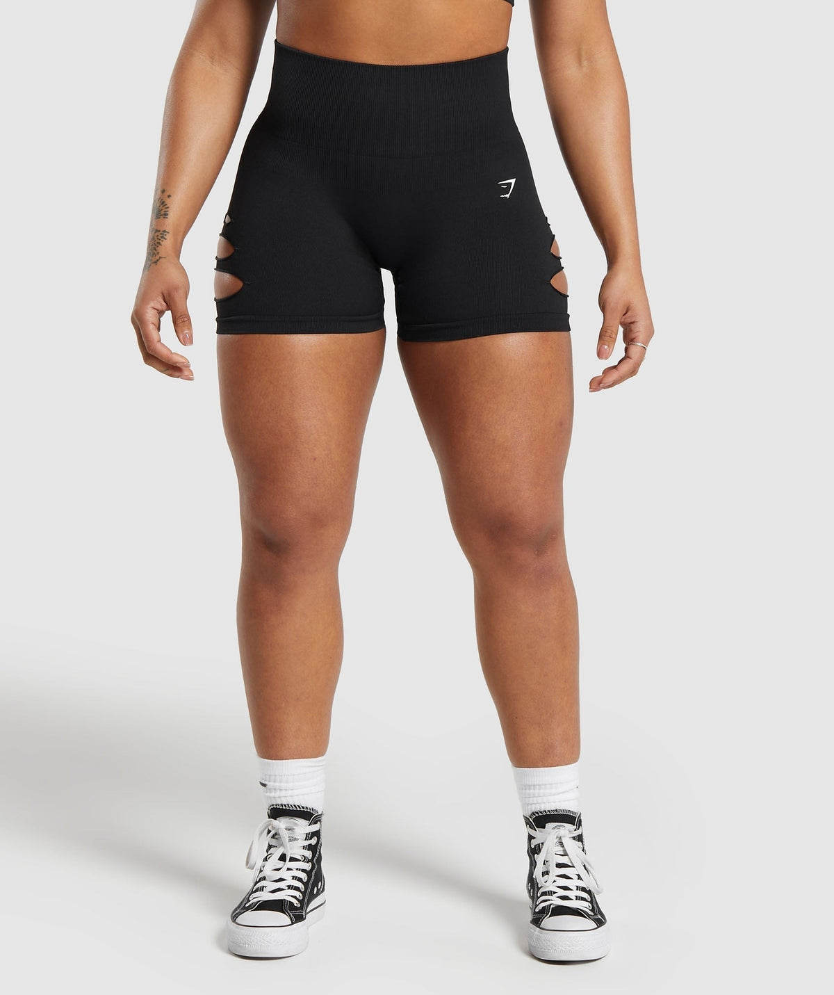 Gymshark Gains Seamless Ripped Short - Black