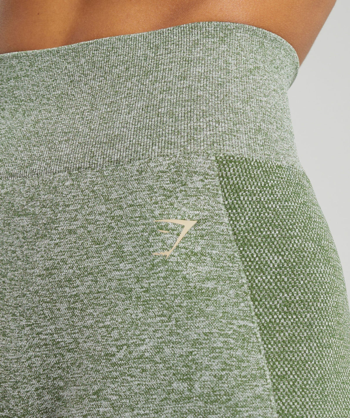 Gymshark Flex Shorts - Force Green/Vanilla Beige