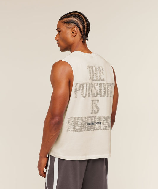 Gymshark x CBUM Washed Sleeveless Tee - Soft White
