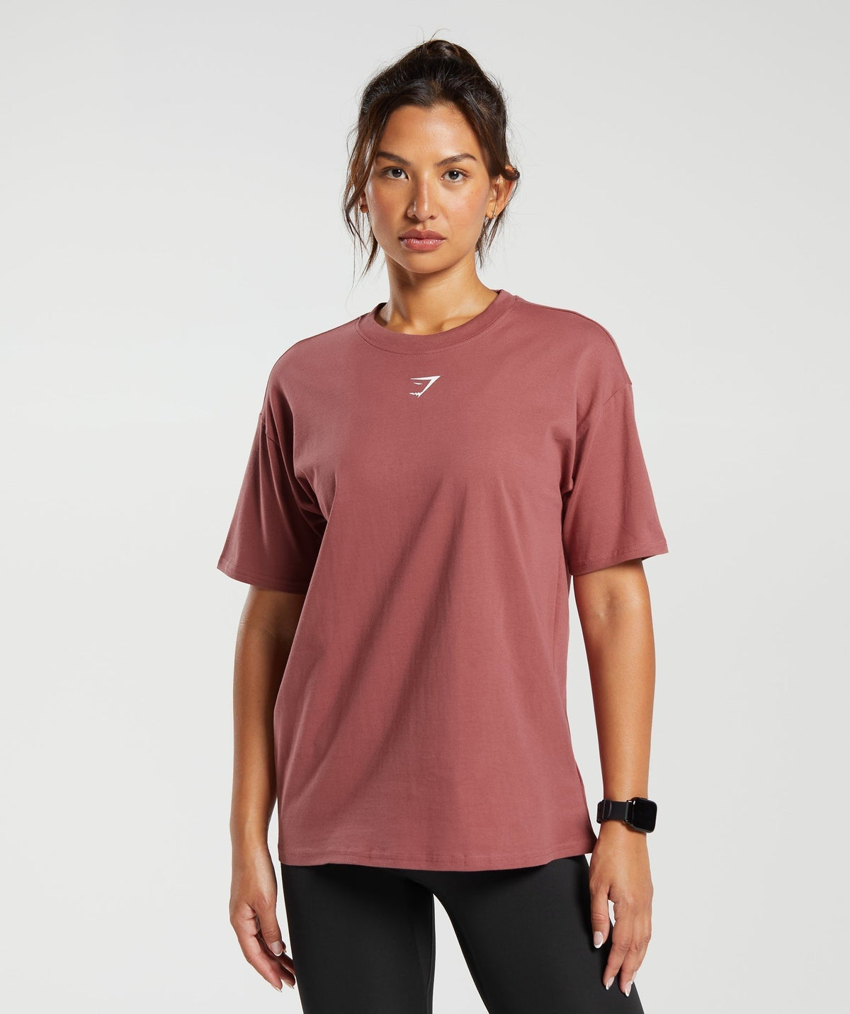 Gymshark Fraction Oversized Tee - Soft Berry