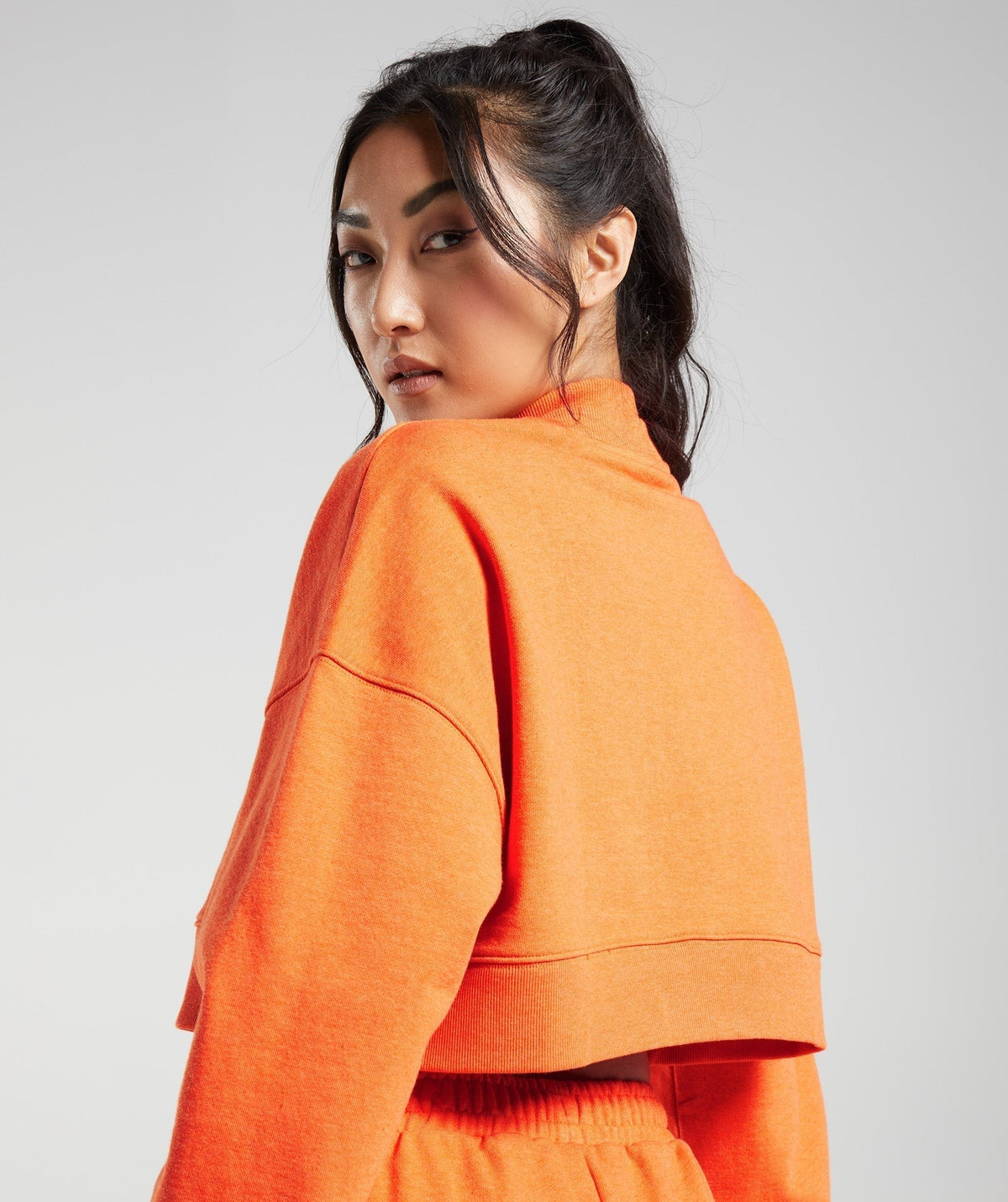 Gymshark Rest Day Sweats Cropped Pullover - Orange