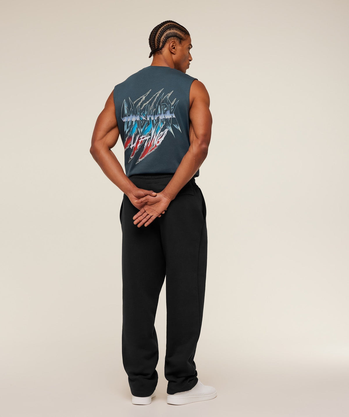 Gymshark Eagle Band Style Graphic Tank - Stealth Blue