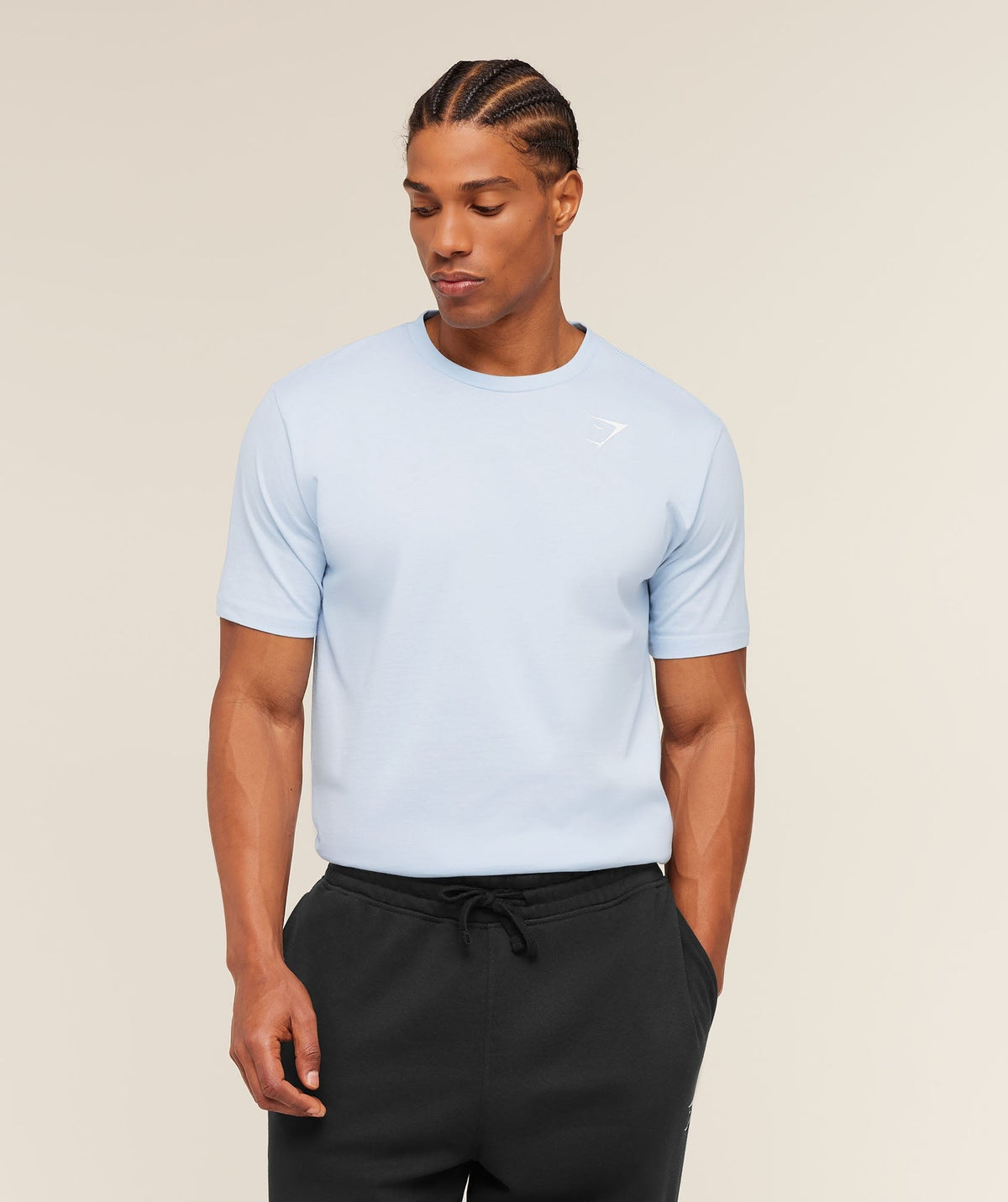 Gymshark Crest Tee - Chilled Blue