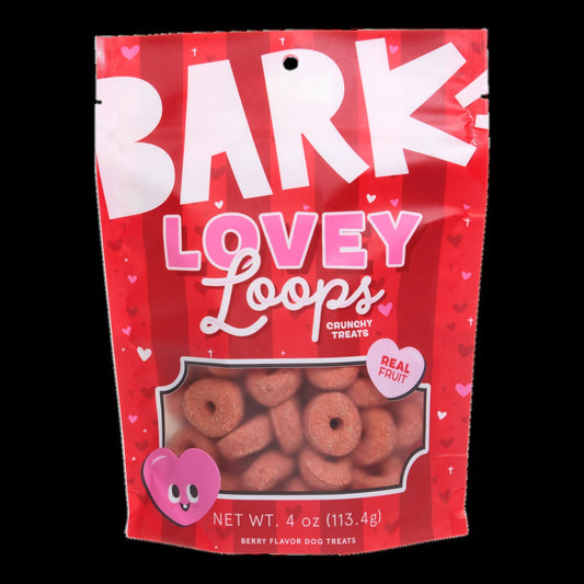 Lovey Loops Vegetarian Hard & Crunchy Dog Treats, 4 oz