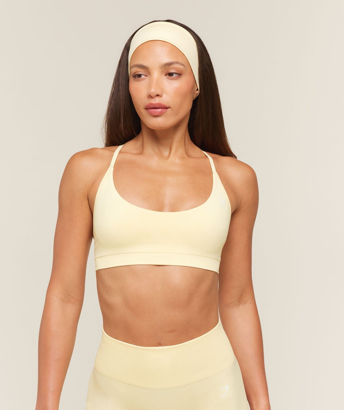 Gymshark Everyday Seamless Racerback Sports Bra - Butter Yellow