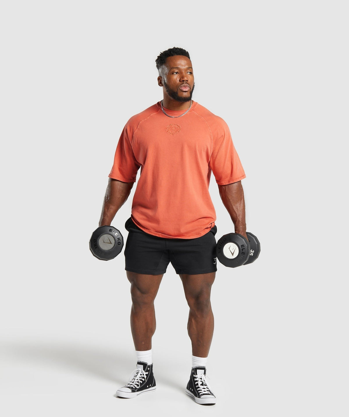 Gymshark Premium Legacy Tee - Muted Orange/Pigment Dye