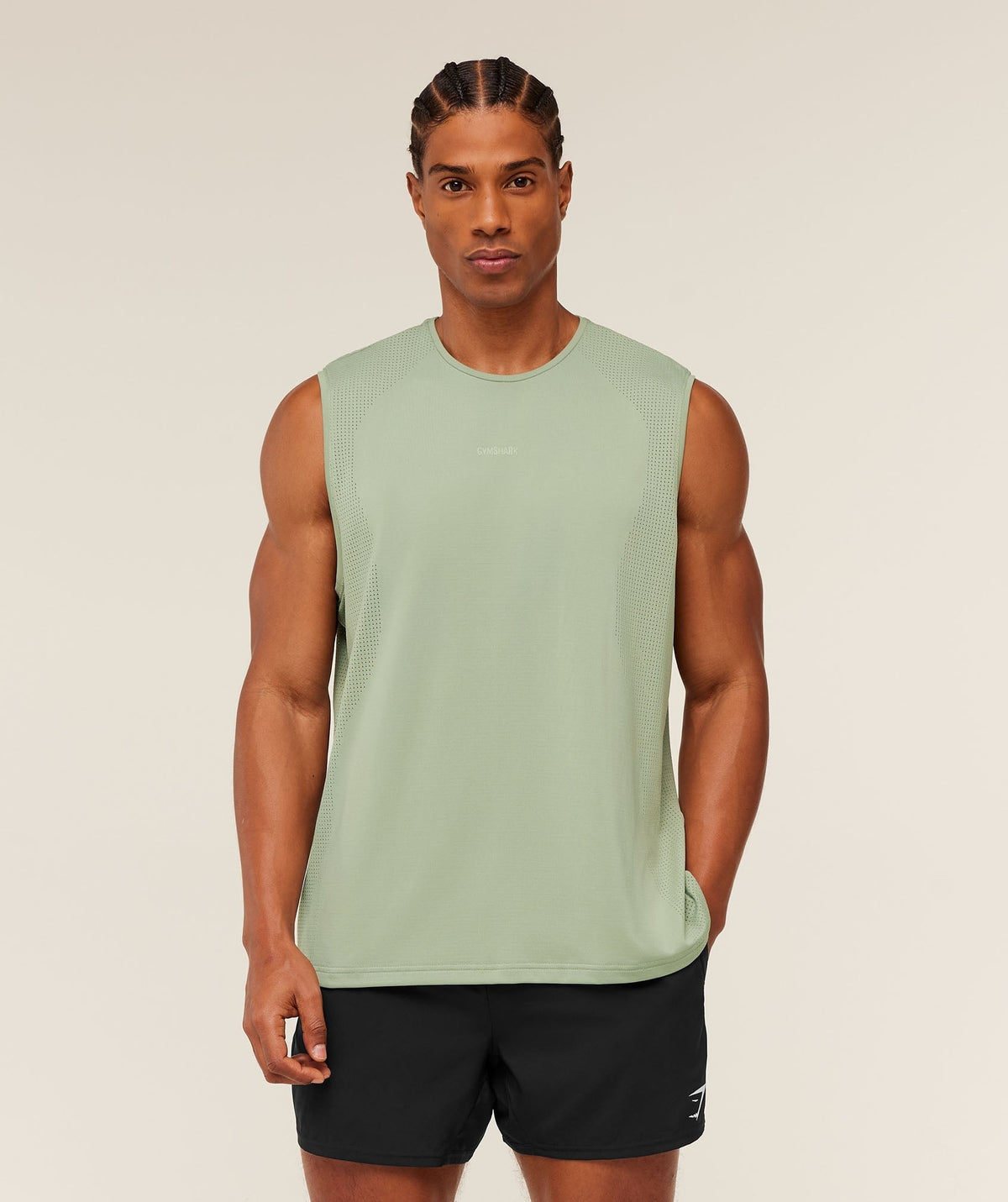 Gymshark Distance Seamless Tank - Haze Green