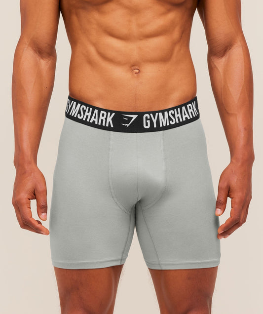 Gymshark Long Boxer Brief 3PK - Smokey Grey