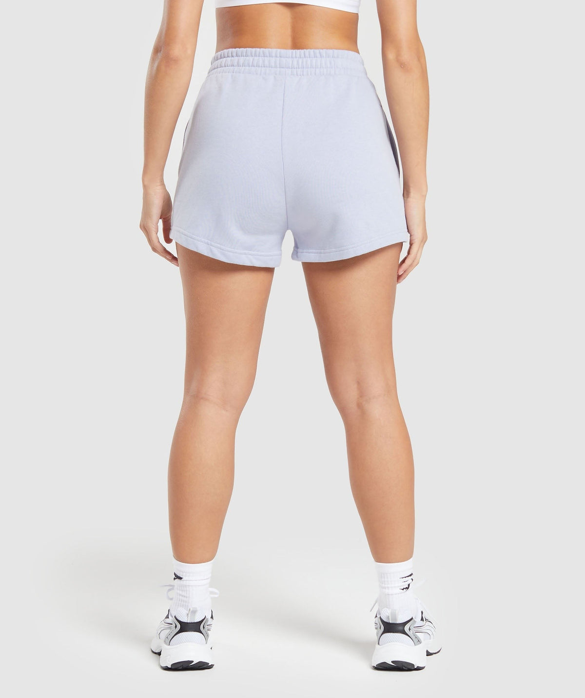 Gymshark Love Hearts Sweat Shorts - Silver Lilac