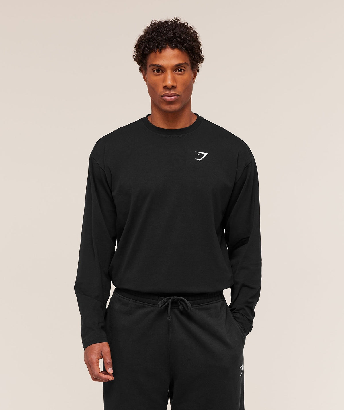 Gymshark Essential Oversized Long Sleeve Tee - Black