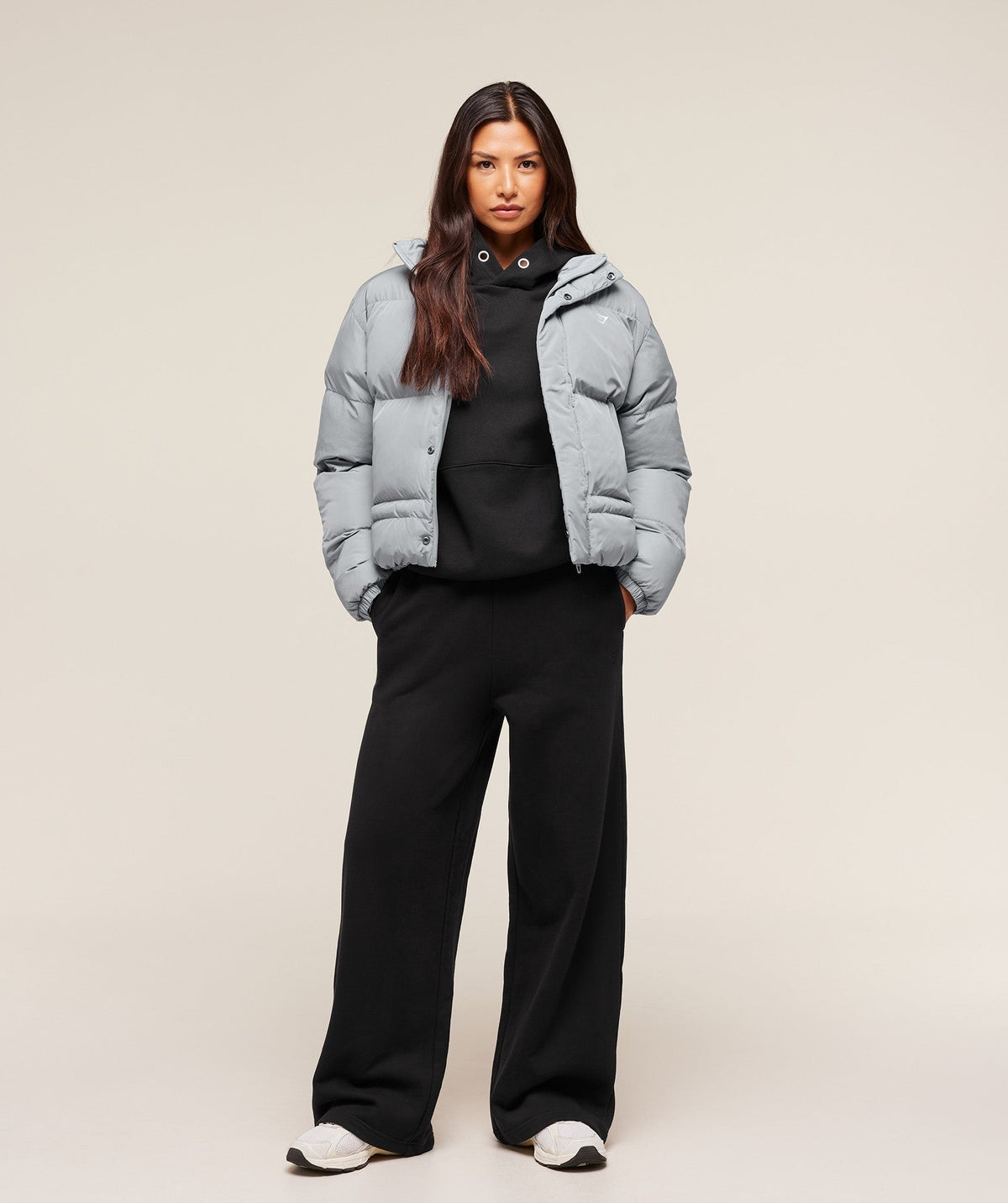 Gymshark Puffer Jacket - Denim Grey