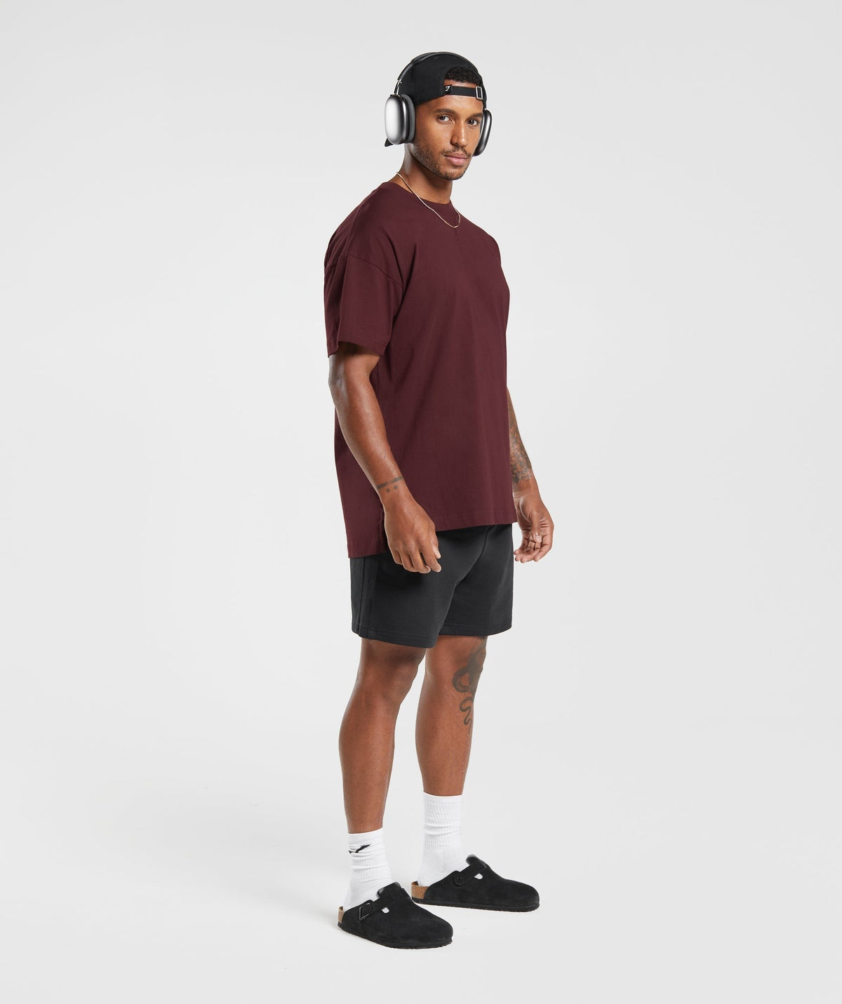 Gymshark Rest Day Essentials Tee - Rich Maroon