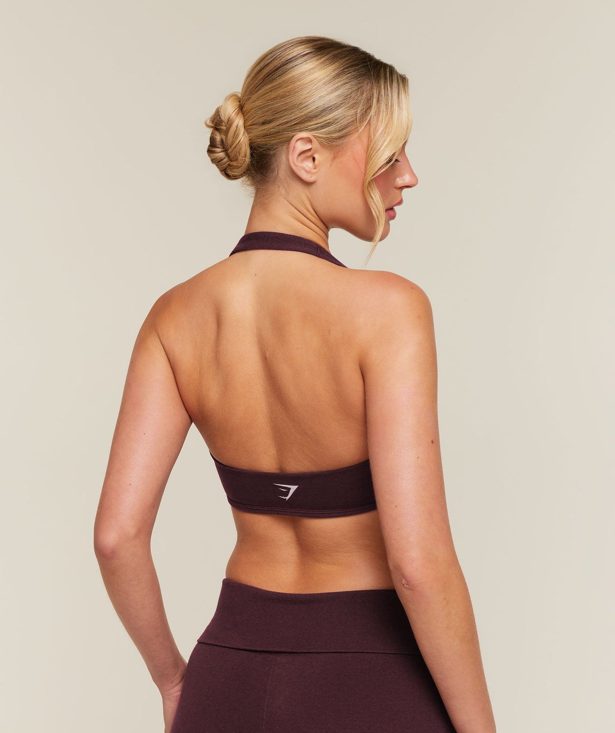 Gymshark CottonMoveTM Halterneck Sports Bra - Calm Purple Marl