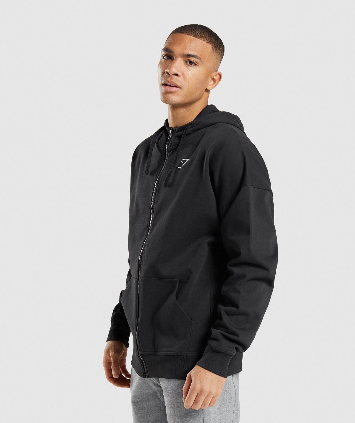 Gymshark Essential Oversized Zip Up Hoodie - Black