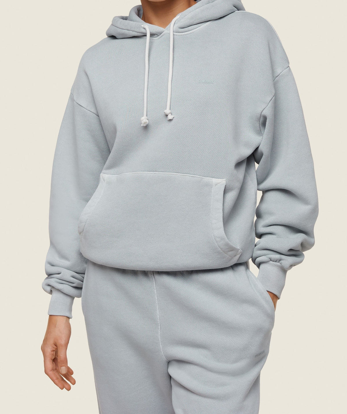 Gymshark Comfort Oversized Hoodie - Ice Grey/Pigment Garment Dye + Wash