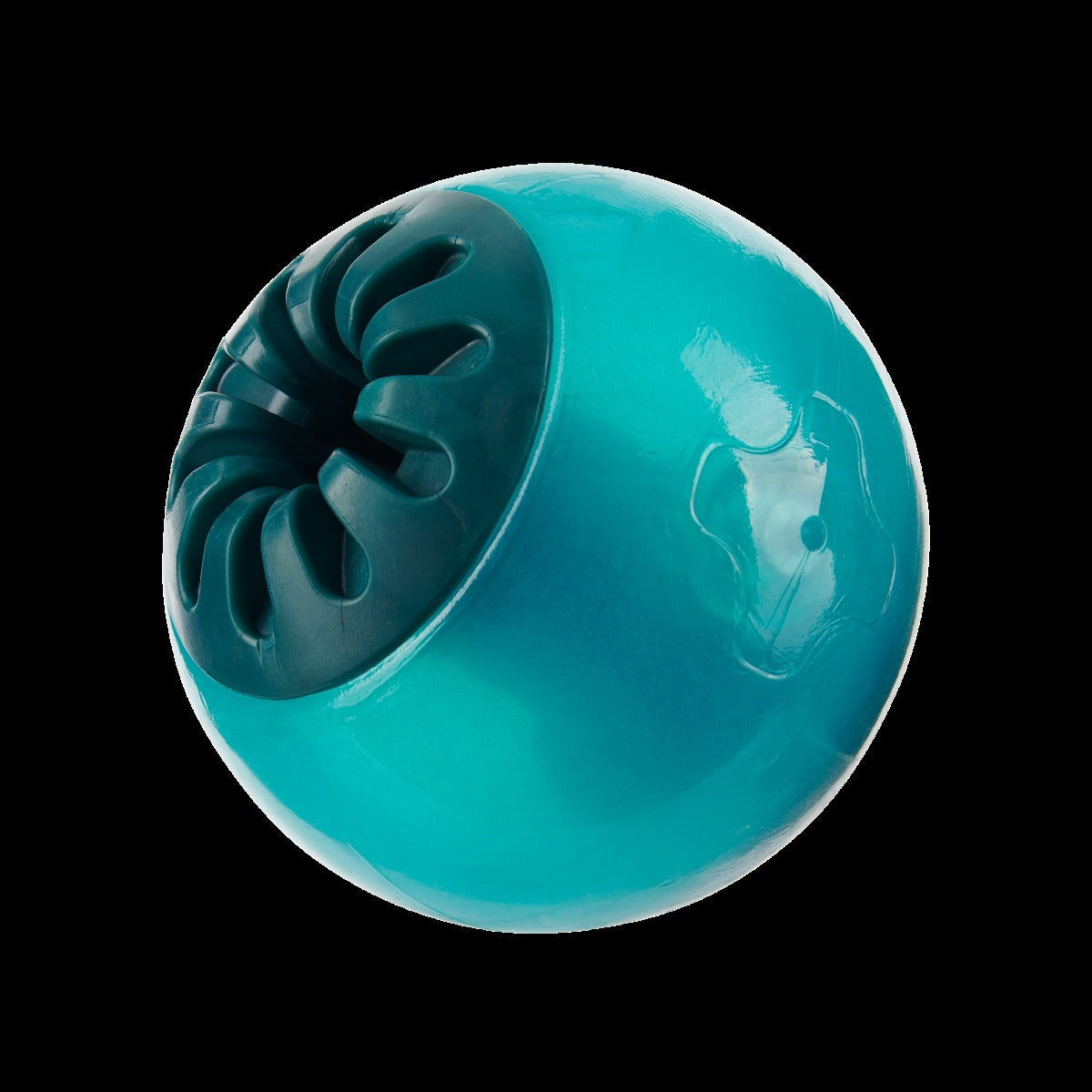 Teal Vortex Durable Super Chewer Enrichment + Fetch Dog Toy