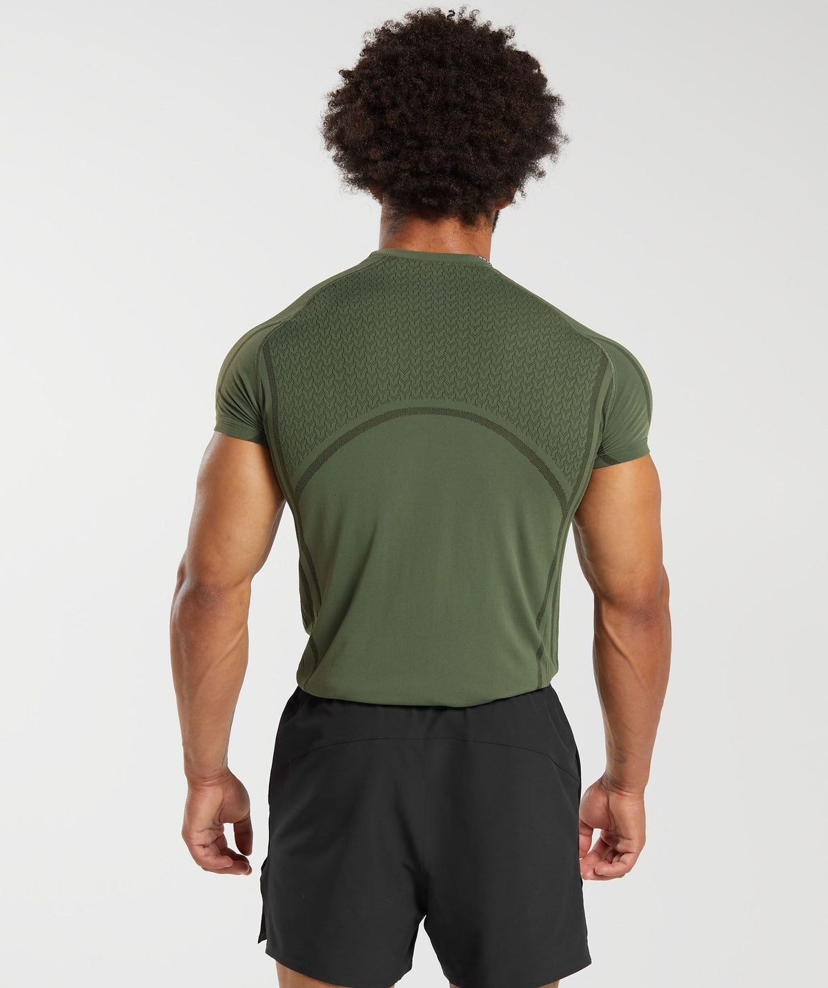 Gymshark 315 Seamless Tee - Core Olive/Deep Olive Green
