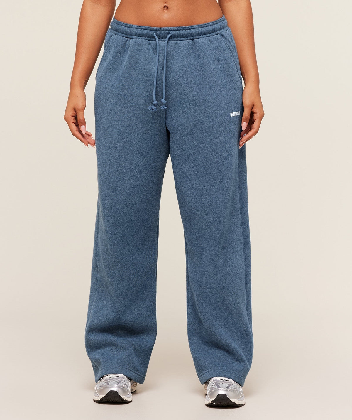 Gymshark Cosy Luxe Straight Leg Regular Joggers - Bros Compound Blue Marl