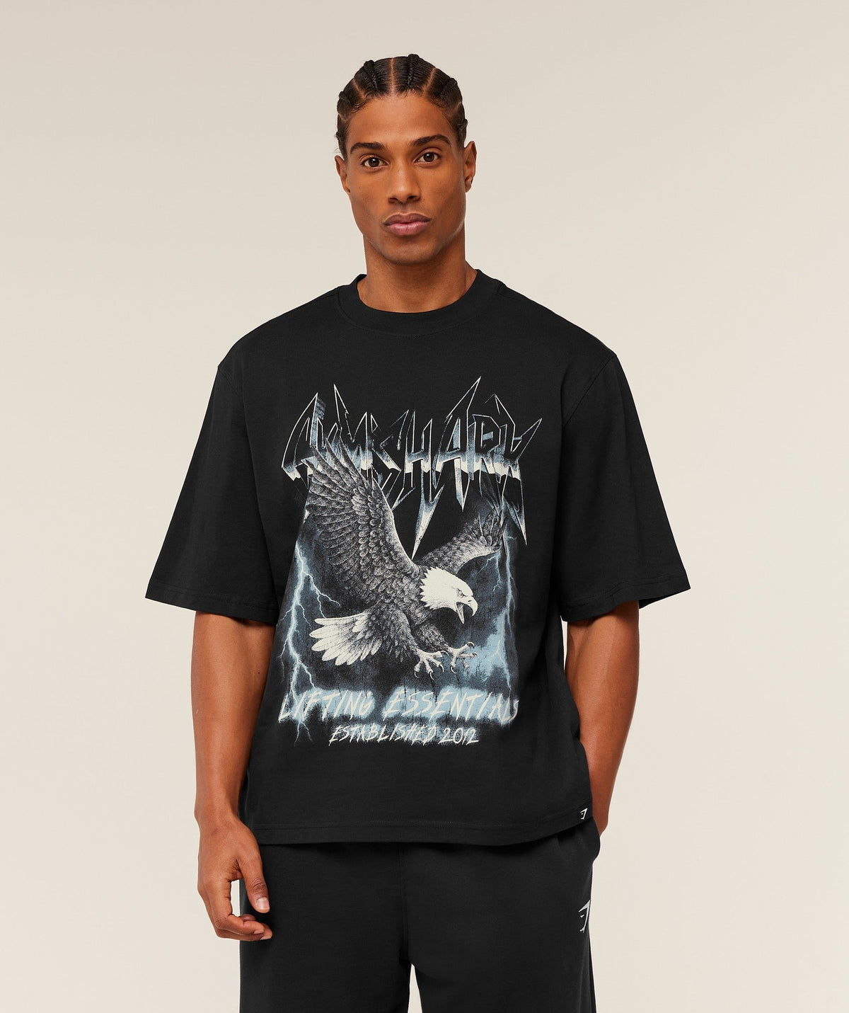 Gymshark Eagle Band Style Graphic Tee - Black