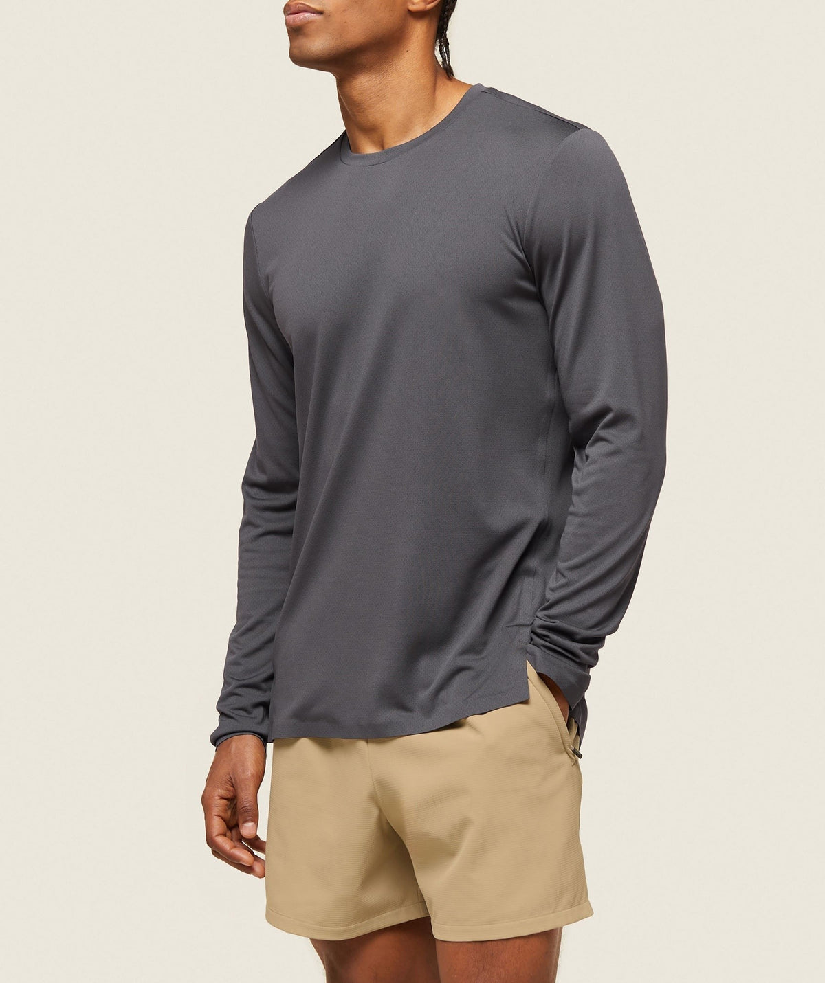 Gymshark Everywear Tech Long Sleeve Tee - Onyx Grey
