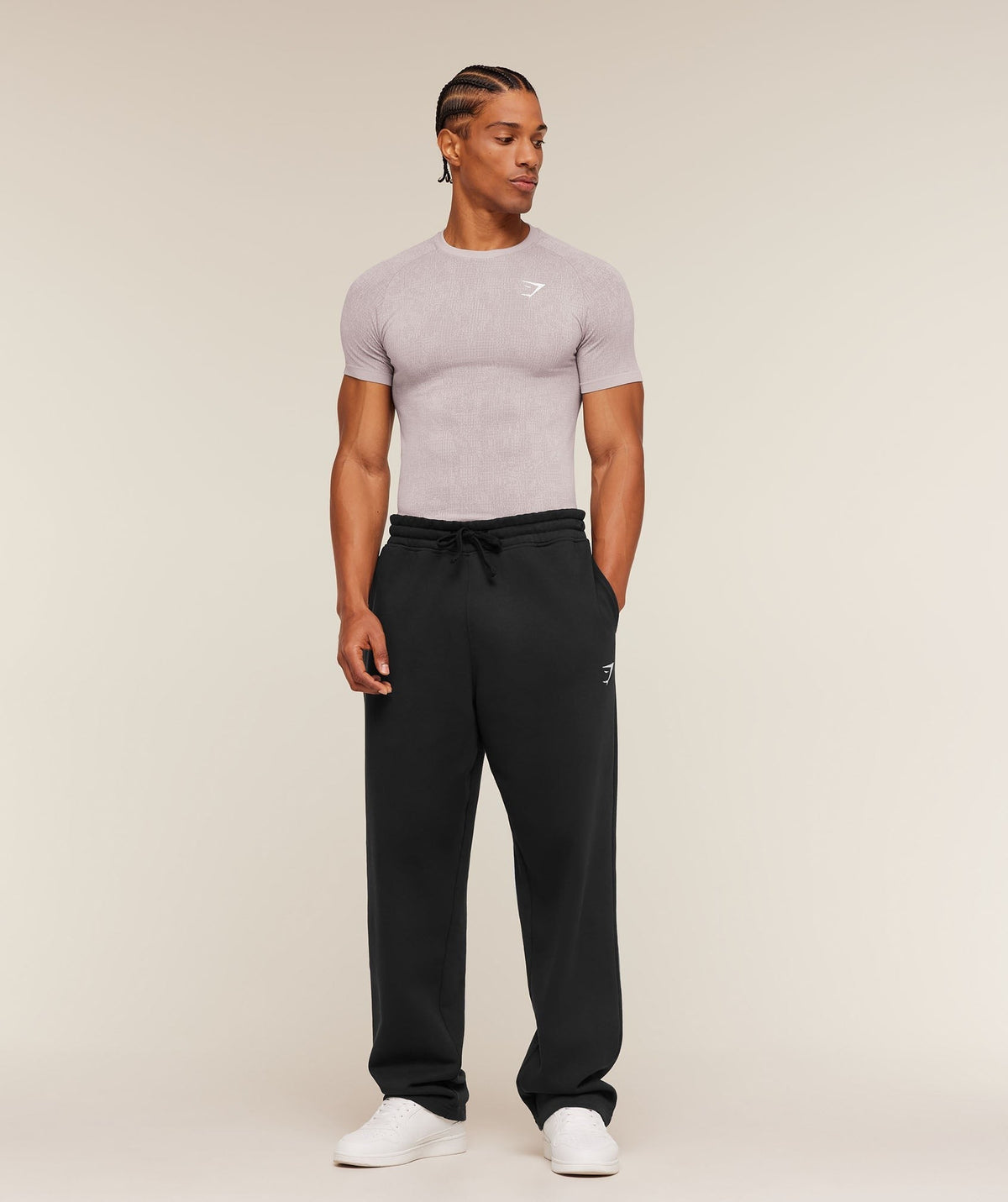 Gymshark Geo Seamless Grid Tee - Dawn Purple/Dusk Purple