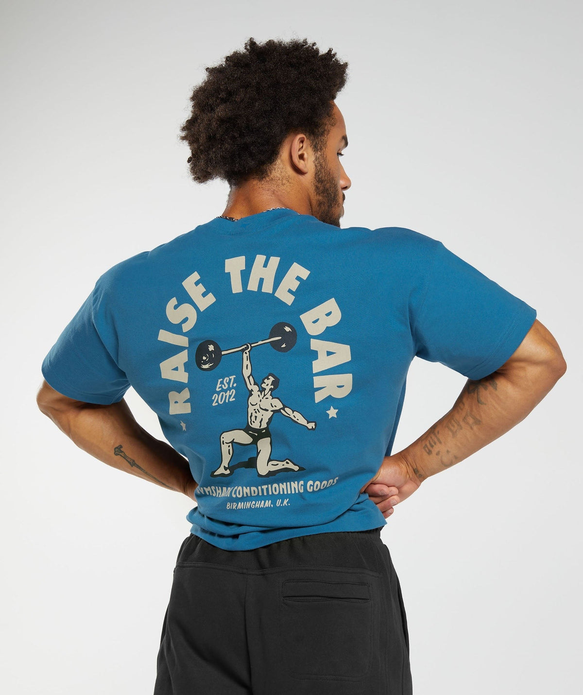 Gymshark Raise the Bar Tee - Core Blue