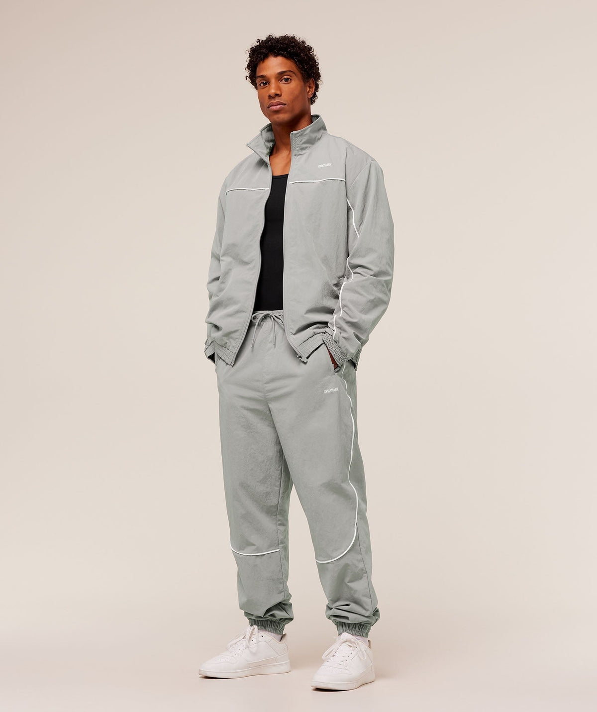 Gymshark Retro Shell Track Pants - Smokey Grey