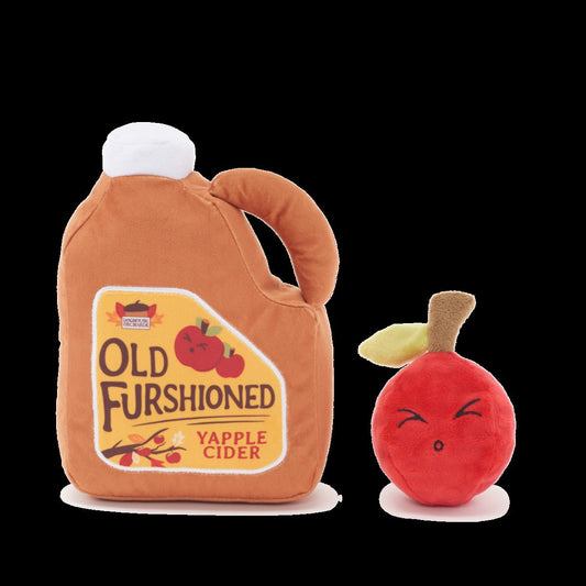 Old Furshioned Yapple cider Plush 2-in-1 Rip and Reveal Dog Toy