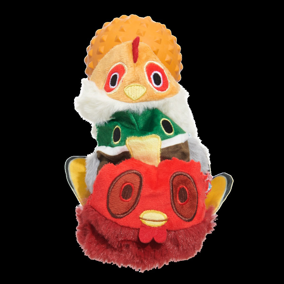 Tough Stuffed Turducken Durable Super Chewer 2-in-1 Rip and Reveal Dog Toy