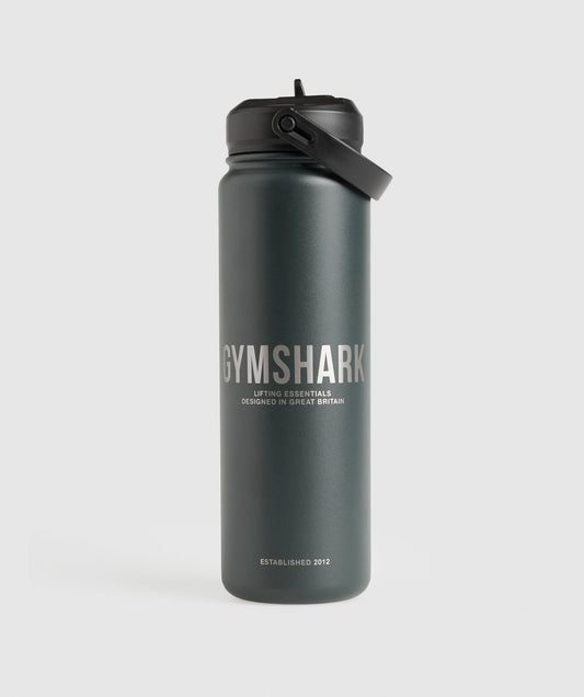 Gymshark Metal Insulated Straw Bottle 700ml - Slate Teal