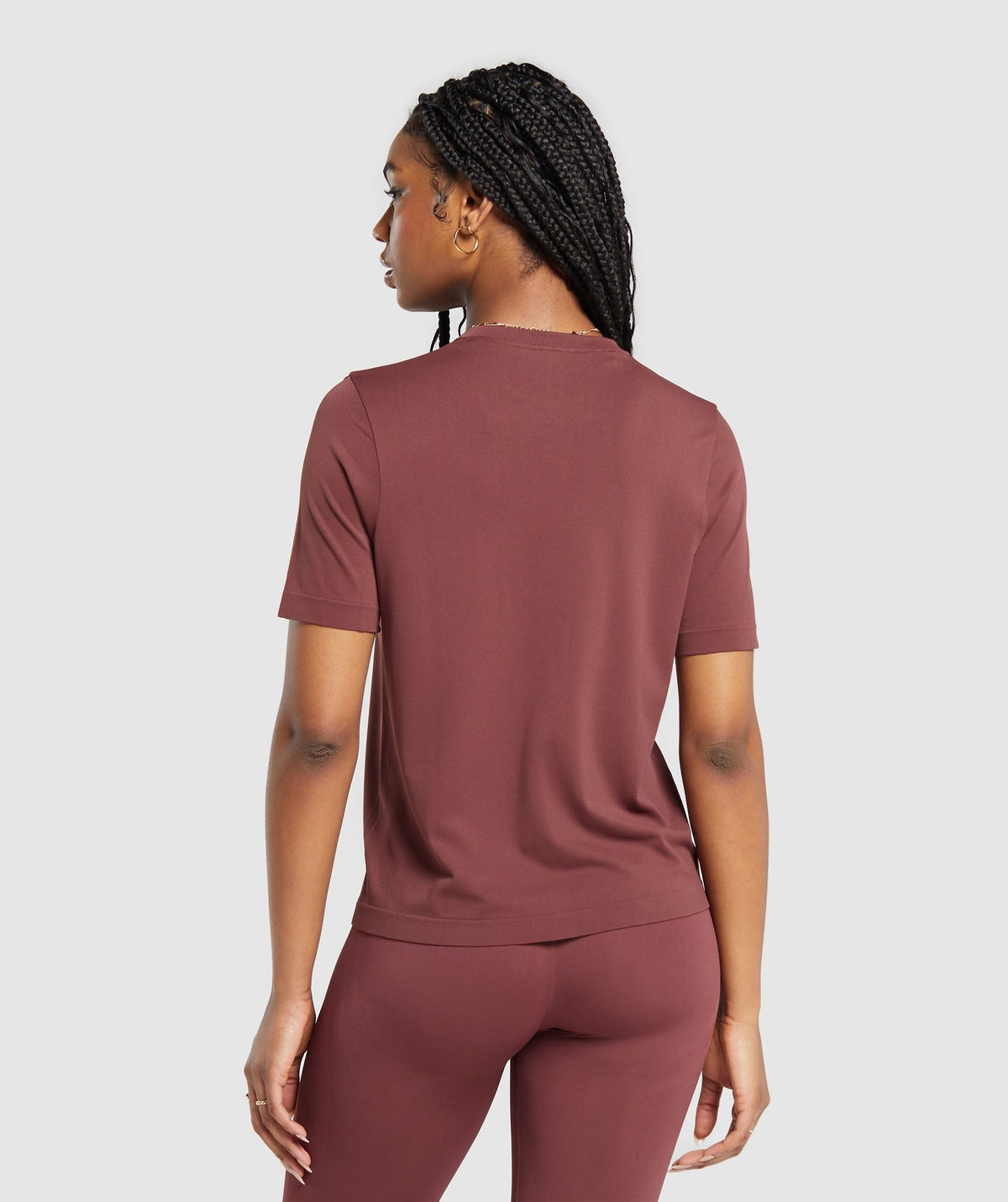 Gymshark Everyday Seamless Tee - Burgundy Brown