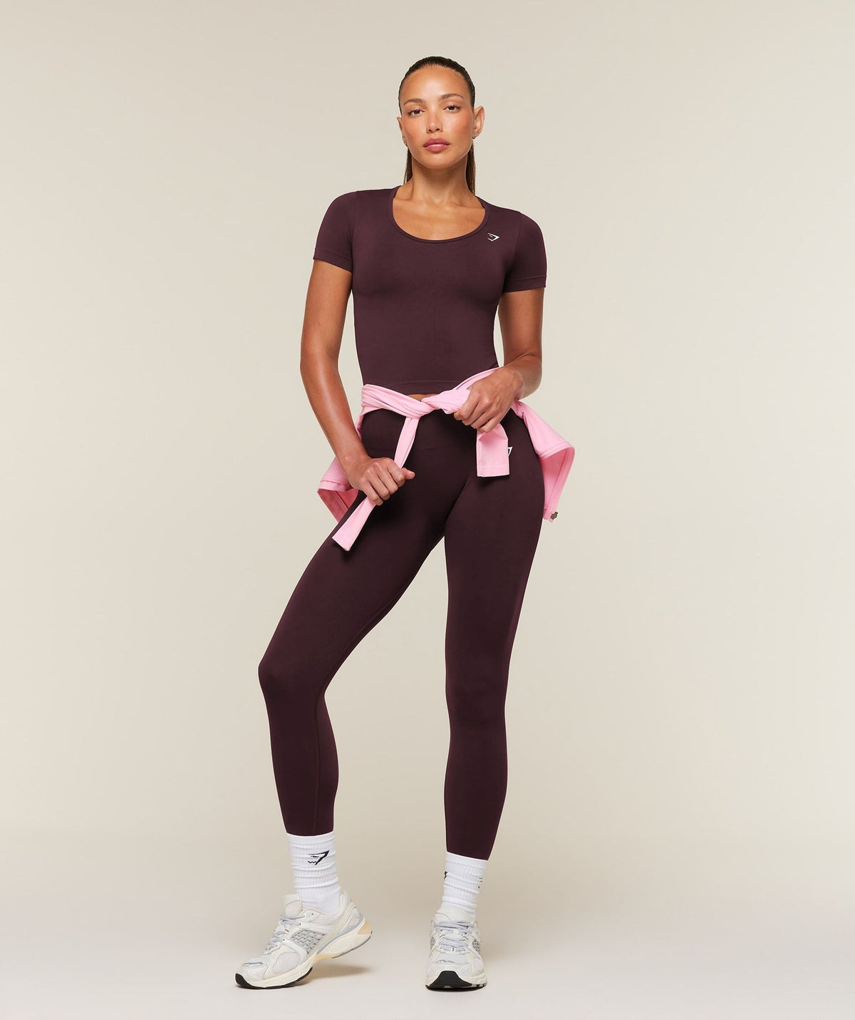 Gymshark Everyday Seamless Tight Fit Crew Neck Tee - Cherry Purple