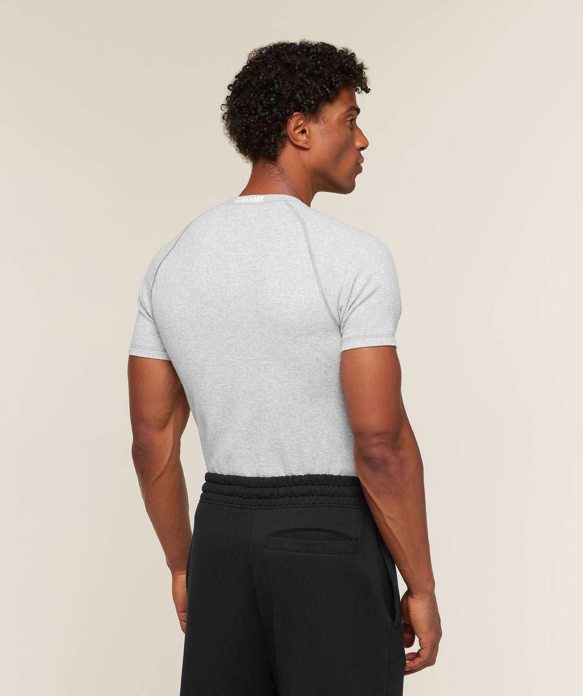 Gymshark Cotton Seamless Tee - Soft Grey Marl