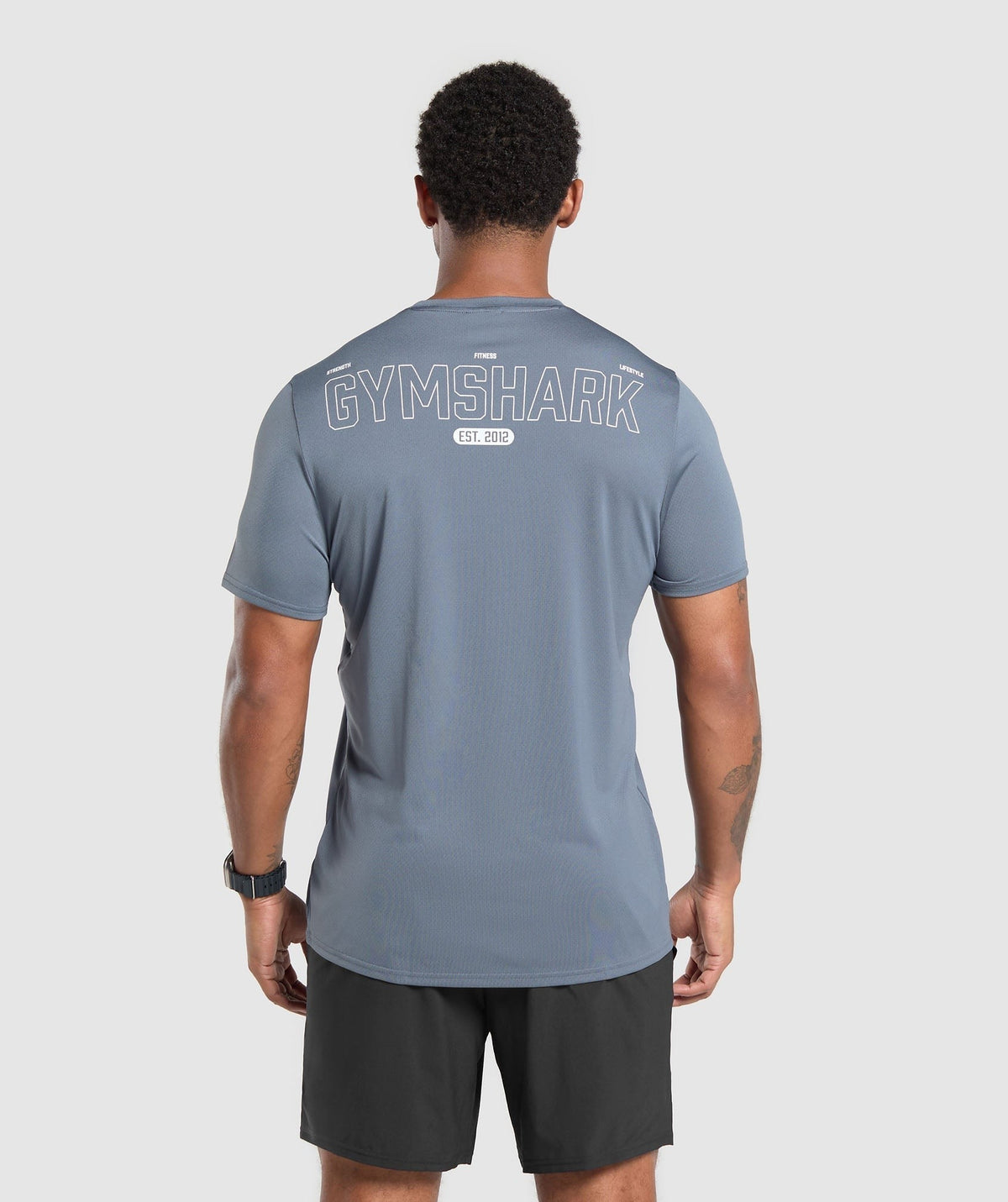 Gymshark Fitness Graphic Tee - Iron Blue
