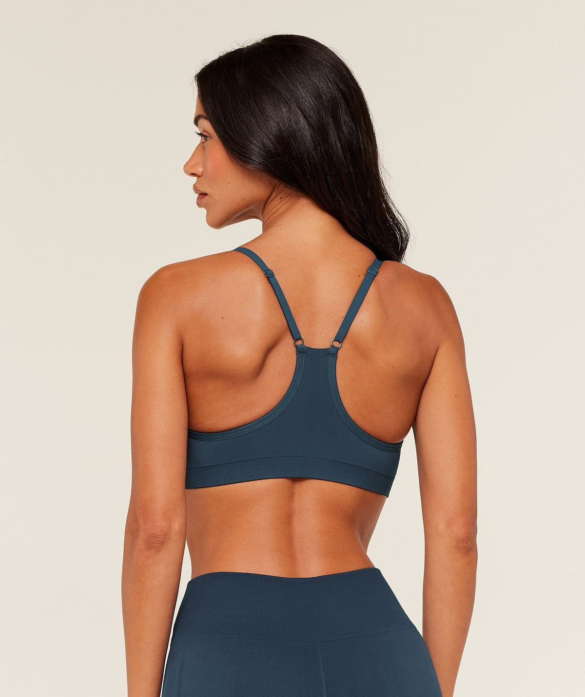Gymshark Everyday Seamless Racerback Sports Bra - Stealth Blue