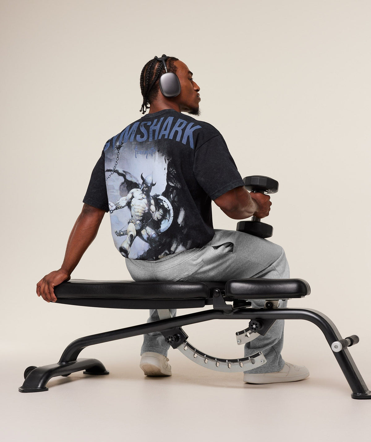 Gymshark Frazetta Graphic Tee - Black