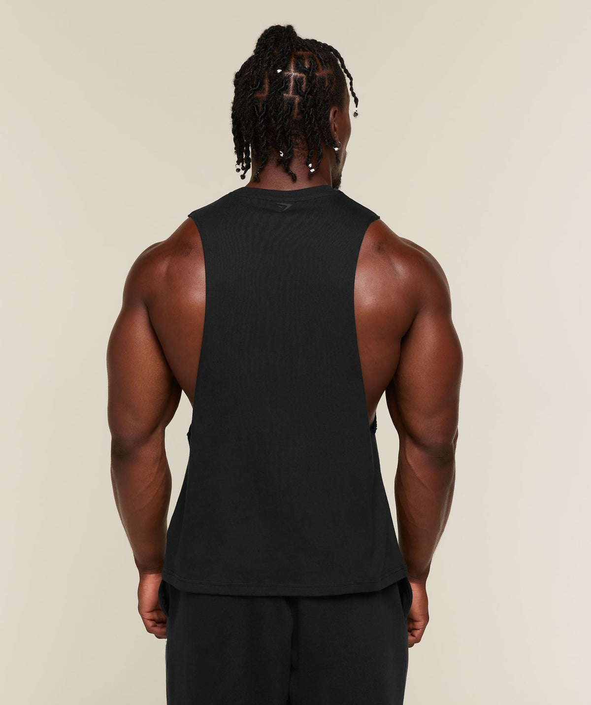 Gymshark Faded Lifting Graphic Drop Arm Tank - Black