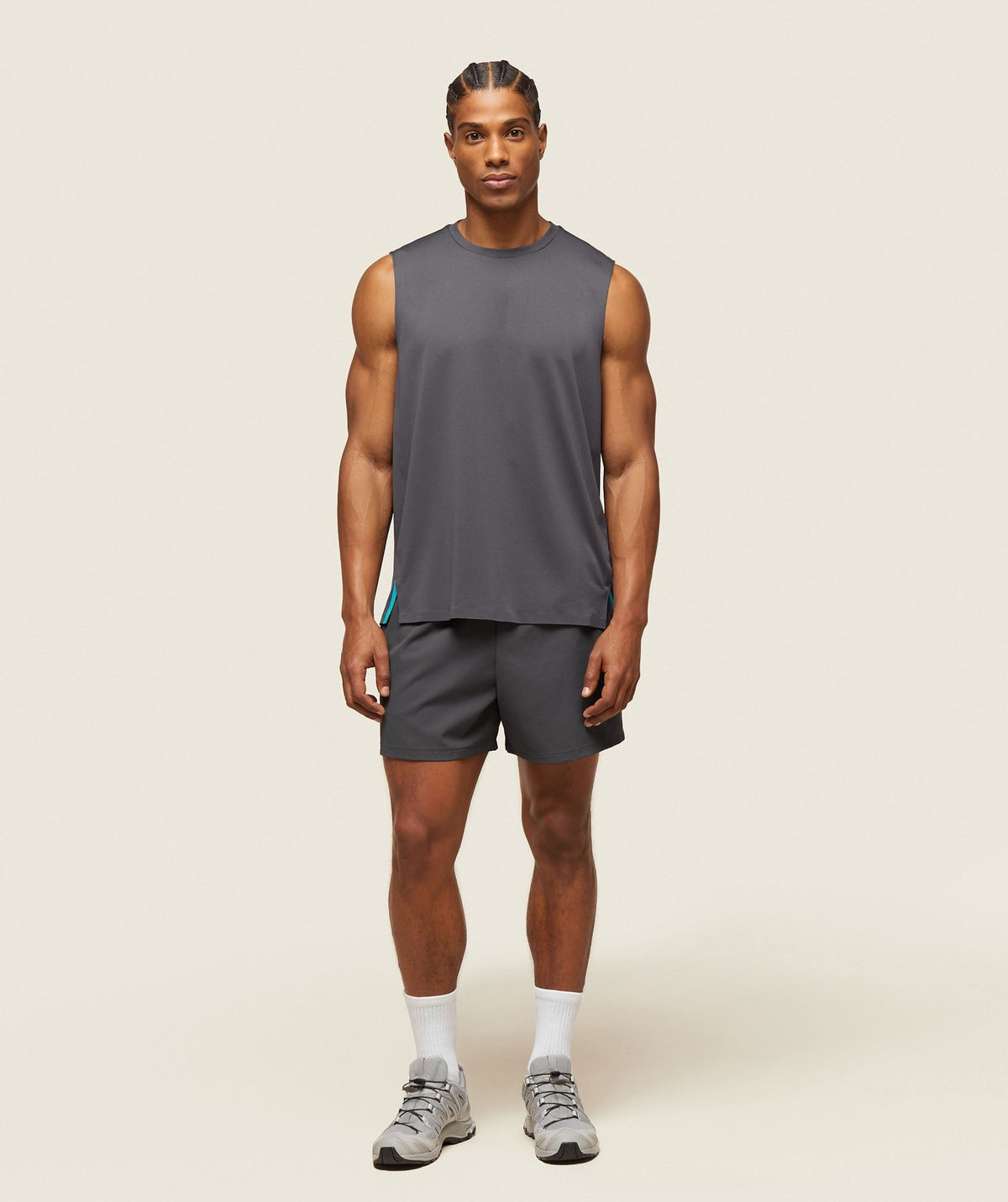 Gymshark Everywear Tech Sleeveless Tee - Onyx Grey