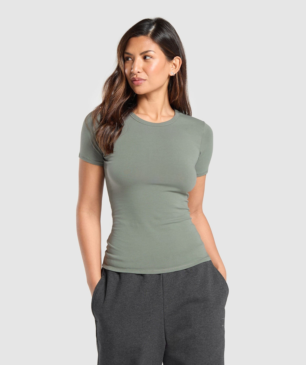 Gymshark Cotton Tee - Unit Green