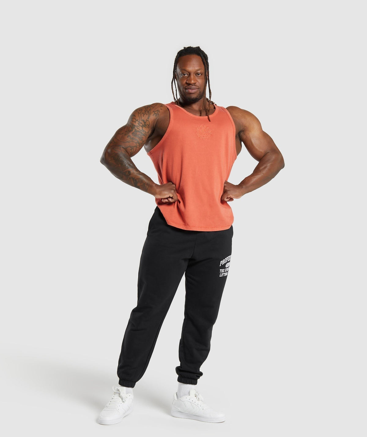 Gymshark Premium Legacy Tank - Muted Orange/Pigment Dye