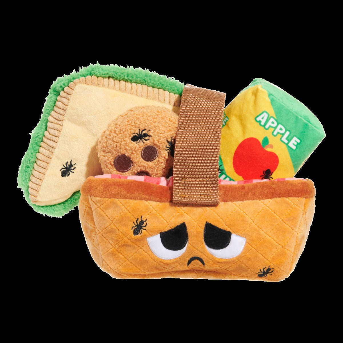 Quick Lick Picnic Plush Tug + Multi-Part + Enrichment Dog Toy